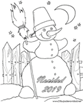 Dibujos de Navidad 2019 Mueco de nieve