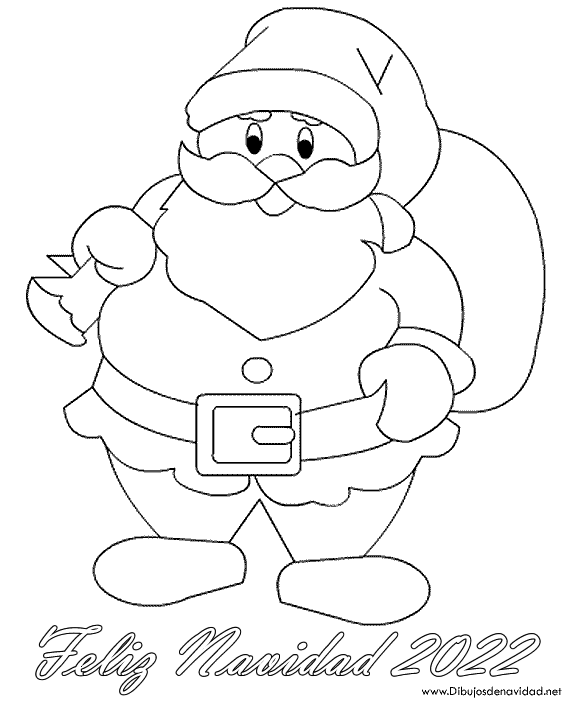 Dibujos de Navidad 2022 Papá Noel