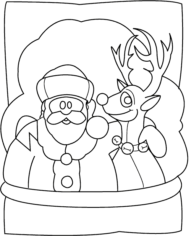 Papa Noel con reno