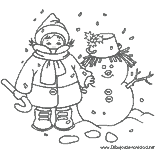 Dibujos de Navidad mueco de nieve